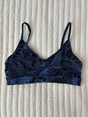 Source Unknown Navy and Black Patterned Bralette